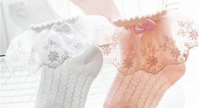 Summer mesh princess socks newborn sock infant thin boys girls baby socks casual kids lace bow design ruffle frilly socks