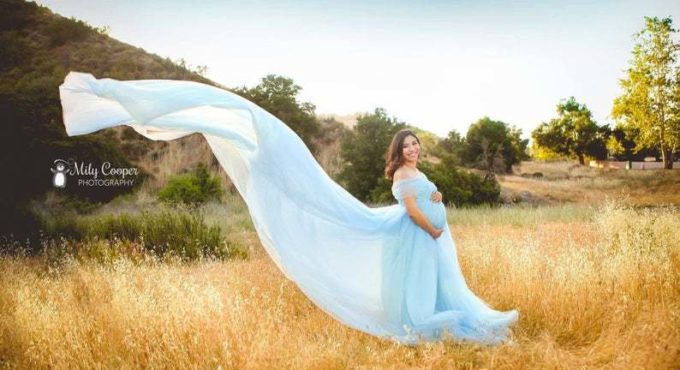 Elegant Maternity Dresses Pleuche Long Pregnancy Photography Maxi Maternity Gown for Pregnant Women Photo Shoot Props YEWEN