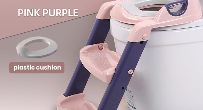 Children's Potty Baby Toilet Seat With Adjustable Ladder Infant Toilet Training Folding Seat Baby Potty Training Seat