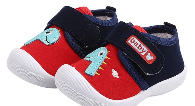 Size 16-21 Baby Cartoons Toddler Shoes Boys Wear-resistant Sneakers Girls Hook Loop Casual Shoes Children Anti-slippery Footwear