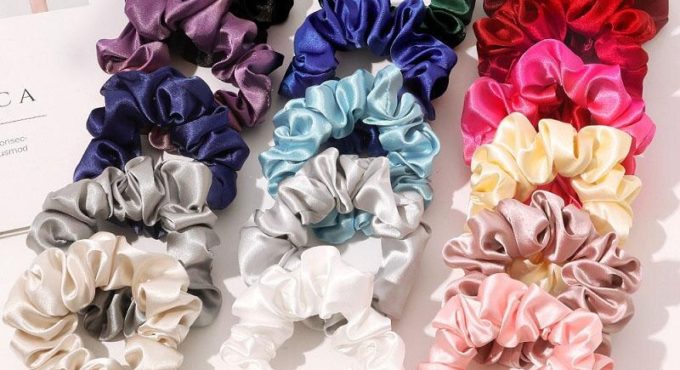 Scrunchie Hairbands Satin Large Intestine Hair Circle Imitation Silk Hair Tie Ponytail Holder Elastic Hair Accessories