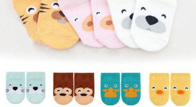 Infant Boys Girls Toddler Baby Ankle Cartoon Animals Anti Slip Cotton Socks