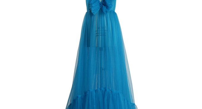 Blue Tulle Maternity Dress for Photo Shoot Photography Props Maternity Gowns for Baby Shower Costume Tulle Dress