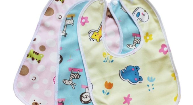 Children's Waterproof Saliva Towel Bib Super Soft Bib Baby Double Saliva Towel Baby Eating Bib Cartoon Bib