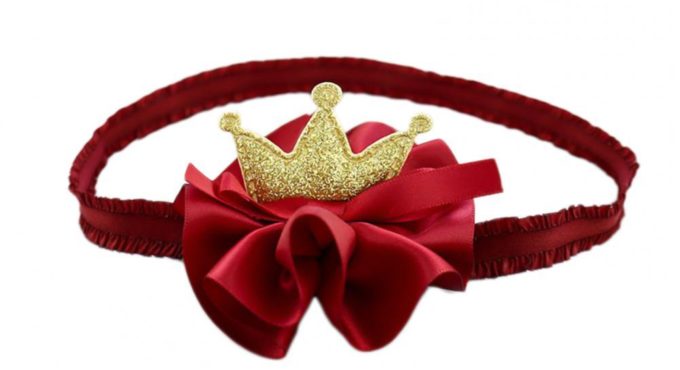 Headband Crown Design Elastic Fabric Infant Headwear for Newborn