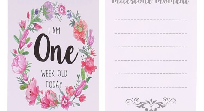 Baby Milestone Photo Cards Age Markers & Unique Firsts Baby Shower Gift Set GXMB