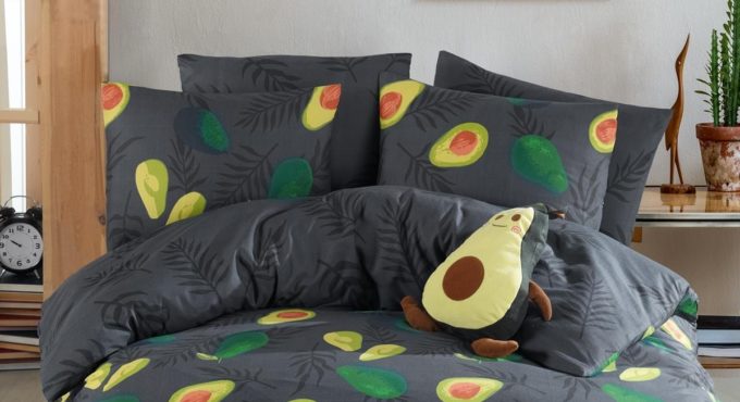 Avocado Dark 100 Cotton Double Avacado Duvet cover set