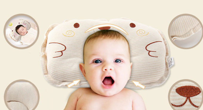 Newborn Baby Cotton Pillows Sleep Shape Positioner Anti Roll Cushion Flat Bebes Head Pillow Protection