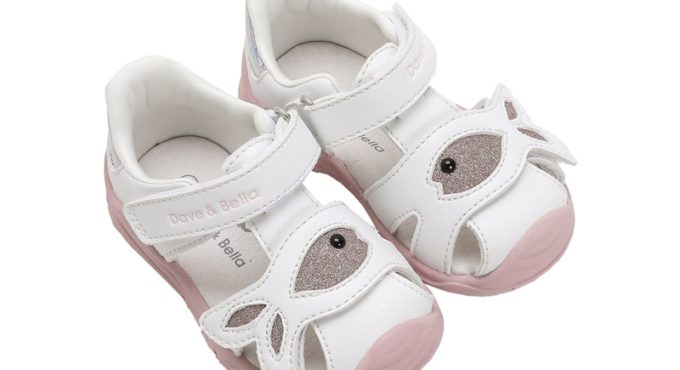 DB17650 Dave Bella summer fashion baby girls cartoon sandals new born infant shoes girl sandals cute shoes