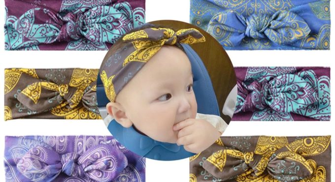 Baby Bownot Hairband Infant Kids Girls Hairband Turban Bowknot Headwrap Hairband Elastic Children Headwear Hair Accessories