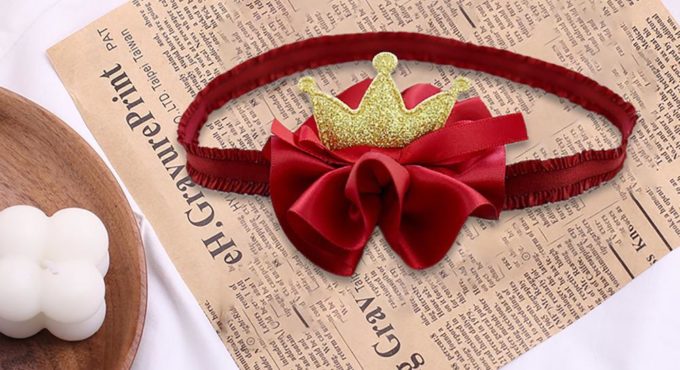 1pcs Headband Crown Design Elastic Fabric Infant Headwear for Newborn Hair Band for Birthday Party Hats Headband Props