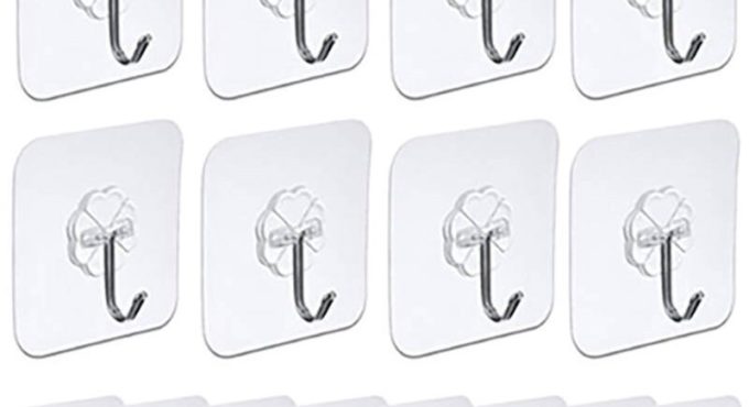 1/10/100Pcs Wall Hook Kitchen Bathroom Office Waterproof and Oil-proof Self-adhesive Transparent Reusable Seamless Hook