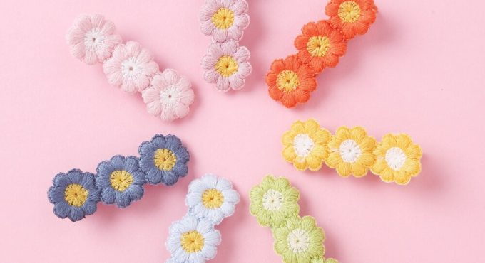 Cute Flower Girls Hair Clips Candy Color Kids Hair Pin Floral Baby Girl Barrette Toddler Headwear Hair Accessories For Children