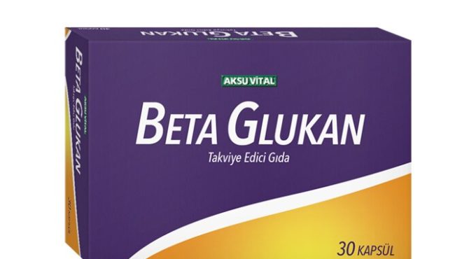 Aksu Vital Beta Glucan 30 Capsules Vitamin Mushroom Protein Natural Healthy Nutrition Food Supplement of Wheat Barley Sugar Oat