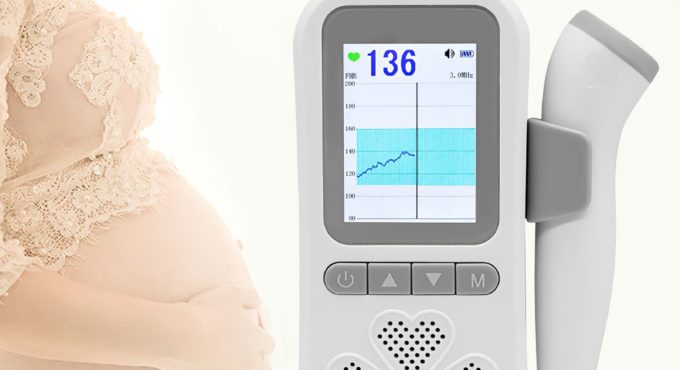 Fetal Doppler Heartbeat Detector Portable Ultrasound Pregnant Baby Heart Rate Monitor LCD Pocket Doppler