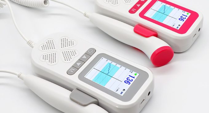 Fetal Doppler Heartbeat Detector Portable Ultrasound Pregnant Baby Heart Rate Monitor LCD Pocket Doppler