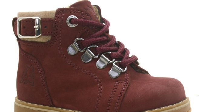 Rakerplus Griffon Genuine Leather Burgundy Furry Baby Boots