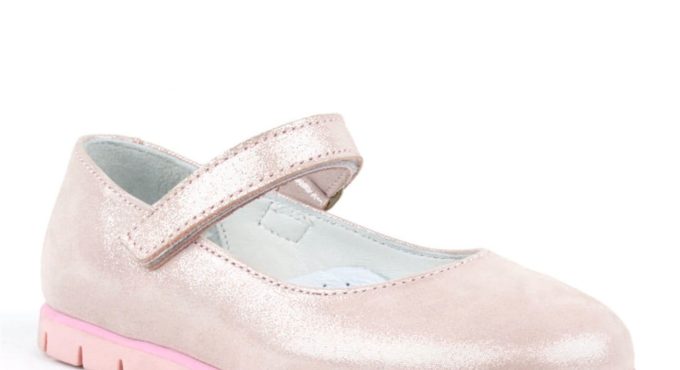 Rakerplus Genuine Leather Pink Velcro Female Child Ballerina