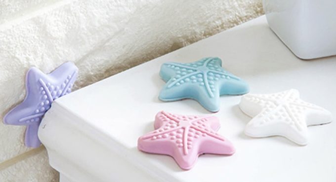 Baby Safety Soft Rubber Pad To Protect The Wall Self Adhesive Door Stopper Luminous Starfish Shape Modelling Door Fender Sticker