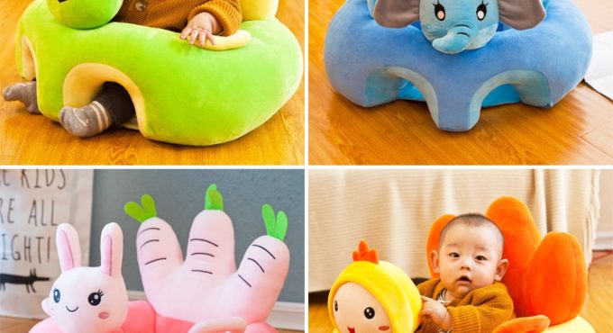 Baby Sofa Support Seat Cover Plush Chair Learning to Sit Comfortable Toddler Nest without Filler Cradle Washable Anti Fall Sofa