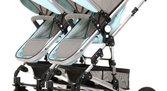 2021 Twin Baby Stroller Can Sit High Landscape luxury Double pram Detachable Boys And Grils Cart With Car Seat