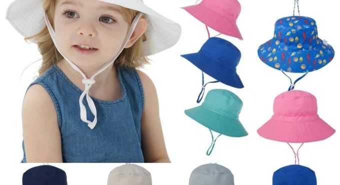 Baby Kids Sun Caps Flowers Rainbow Print Solid Colors Boy Girl Little Summer Protect Neck Sunbonnet Ventilate Comfortable Visor