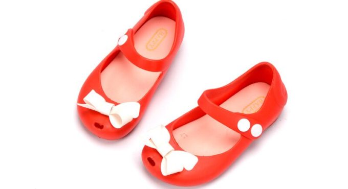 Summer Girl Beach Bowknot Jelly Children Princess Toddler PVC Non-Slip Sandal 24-32 1-4Years 6Colors TX03