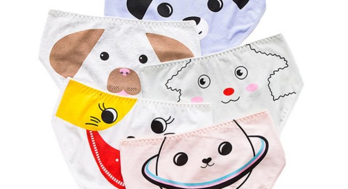 Cartoon Animal Girl Students Soft Elastic Breathable Briefs Underpants Panties