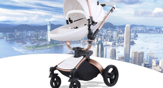 Fashion Baby Stroller 3 In 1 Tricycle Baby Walker High Landscape Stroller Folding Strollers Baby Trolley Kinderwagen Poussette