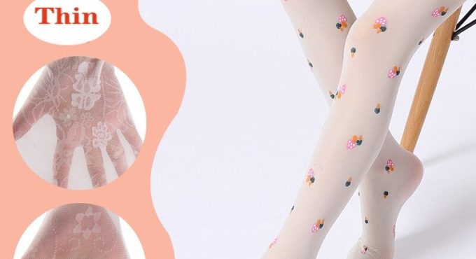 Children Tights For Girls Pantyhose With Print Panty Fishnet Ultra Thin Summer socks Dance Princess Stockings White bebe