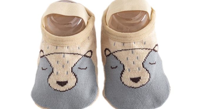 1pair Fashion Baby Girls Boys Non-slip Cotton Toddler Socks Shoes First For Newborns Animal Socks Pattern Walker Floor Floo T1O0