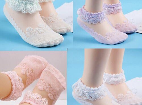 2021 New Hot Sale Latest Girls Socks Lovely Cute Sweet Baby Kids Breathable Soft Cotton Comfortable Children Lace Toddler