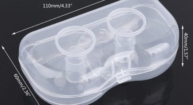 2Pcs Ultra-thin Soft Silicone Nipple Shield Protector Baby Breast Milk Feeding D55E