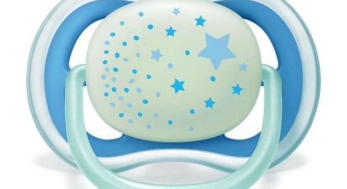 ZEZE Baby Philips Ultra Air Night 2 Pc Silicone Pacifier 6-18 Months Blue Light Breathable Pacifier Supporting Gum Development