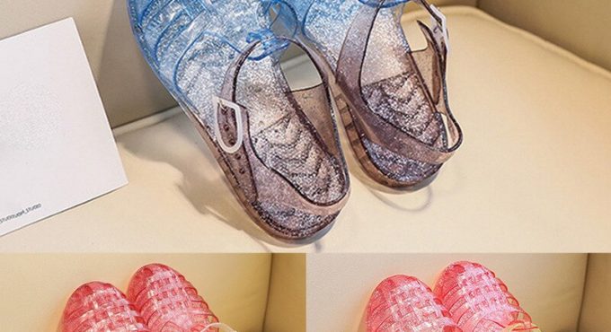 2021 Summer Kids Flat Shoes Children's Casual Sandals School Girls Princess Shoes Non-Slip Kids Retro Hollow Soft Bottom Shoes