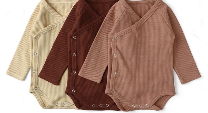 2021 New Fashion Bodysuit Summer V-Neck Long Sleeves Single Breasted Waffle Fabric Customized Wholesale A1-PPF-2101006