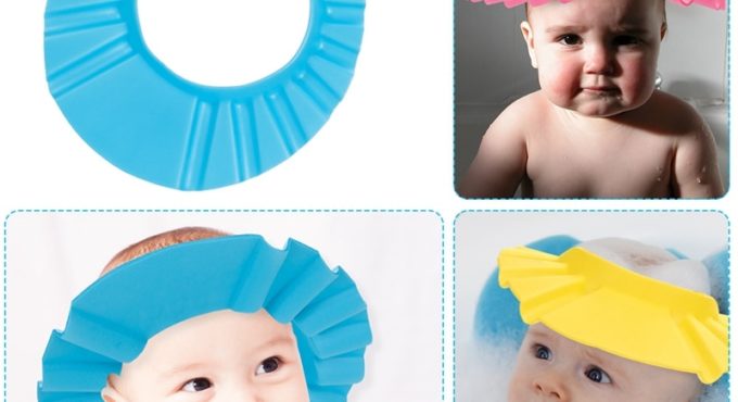 Baby Shower Hats Bath Hair Washing Hat Ear Eyes Protection Children Infant Adjustable Shield Wash Cap Boys Shampoo Hair Hat New