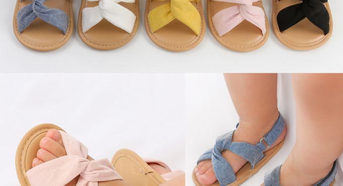 Breathable Summer Baby Girls Sandals, Toddlers Simple Style Solid Color Soft Sole Shoes Outdoor Indoor Prewalker