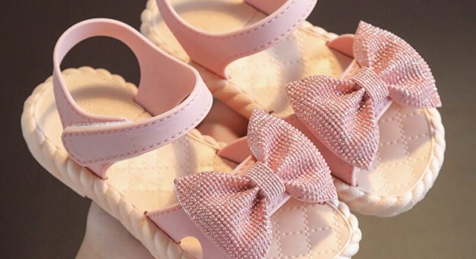 New Summer Kids Shoes Fashion Sweet Princess Children Sandals For Girls Toddler Baby Soft Sandal Breathable Hoolow Out Bow Shoes