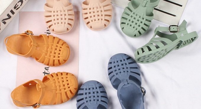 Summer Boys Casual Roman Slippers Children Sandals Baby Girls Toddler Soft Anti-slip Princess Shoes Kids Candy Jelly Beach Shoes