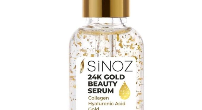 Sinoz 24K gold beauty Serum 30 Ml collagen hyaluronic acid Anti-Aging brightening moisturizing