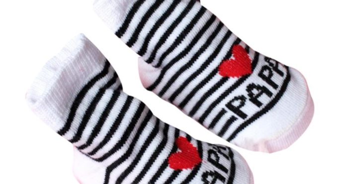 Baby Socks Anti Slip with Rubber Cotton Fashion Love Clothes Winter Socks Kids Warm Papa For Girl Newborn Letter Mama