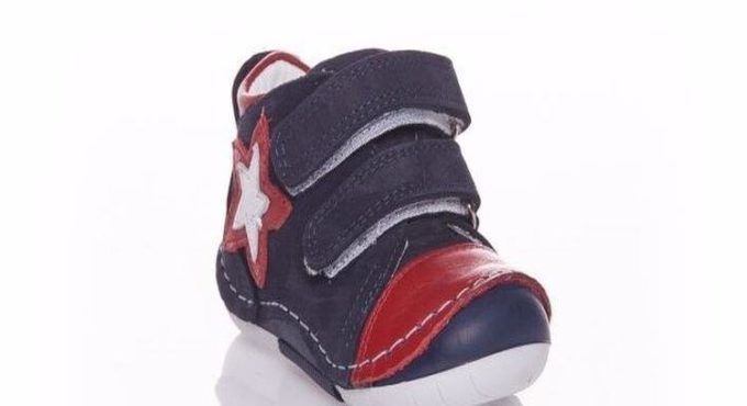 MyWondry Real Leather Starry Navy Blue Boy Baby Anatomical First Step Shoes