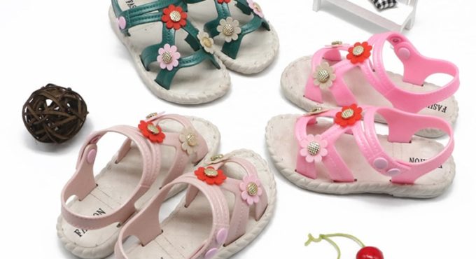 Sandals 2021 new summer children's open-toed children's floral princess shoes Korean casual sandals for women (1-3 years)