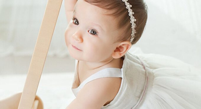 Baby Girls Princess Lace Flowers Diamond Pearl Headbands Elastic Hairbands Baby headdress pearl flower headband Baby Accessories