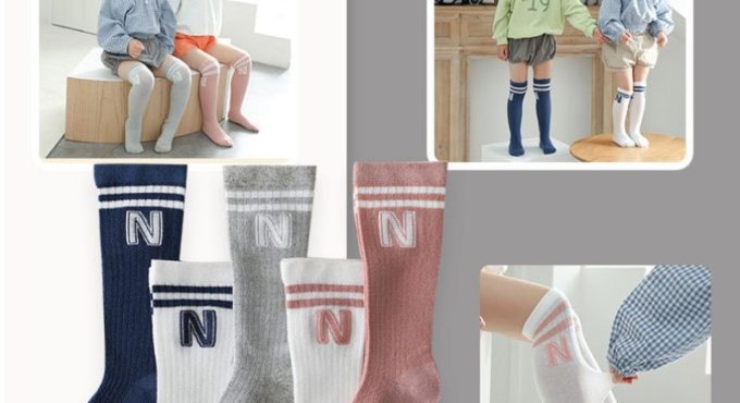 Baby Long Tube Socks New Combed cotton Soft Newborn Toddler Infant Kids Girls Boys Non Slip Cotton Fashion Cute Ribbed Knee sock