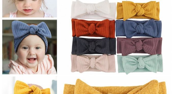 Hair Band Bow-knot Design Accessories Mutipandex Girl Baby Bow Flower Headbands for Girls Birthday Party Infant Accessories