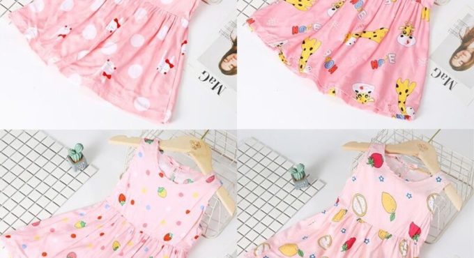 1 2 3 4 5 Years Summer Girl Princess Dress Printing Dresses Kids Dresses for Girls Children Clothing