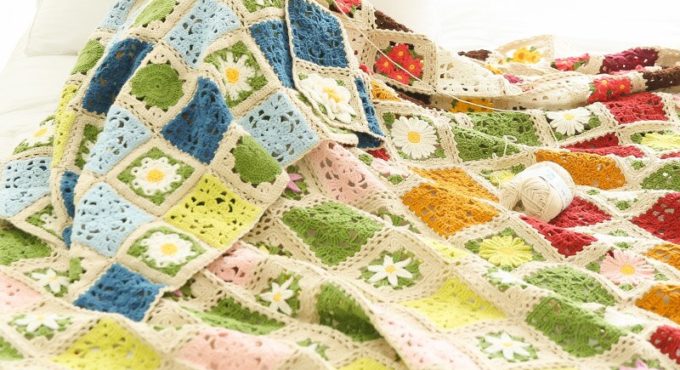 size 83CM*83CM Four Seasons flower blanket DIY baby wool group Hand Crochet Cotton baby children hand made Yarn flower blanket