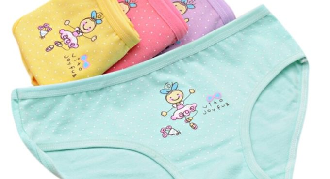 1Pcs Cotton Soft Panties For Girls Lovely Baby Girls Underwear Cartoon Dance Briefs Breathable Children Panty Kids Underpants